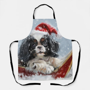 Tablier Chien Japonais Chin Noël Fête