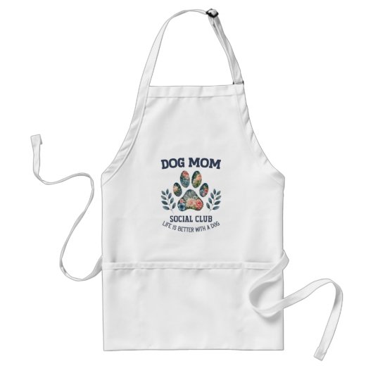 Tablier Chien Maman Paw Floral (Devant)