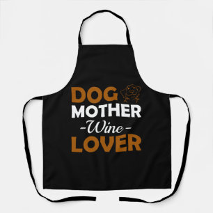 Tablier Chien Mère Vin Amoureux Mignonne Mère Boire Cadeau