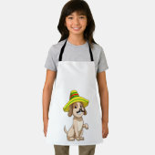 Tablier Chien mexicain avec casquette de paille (Insitu)