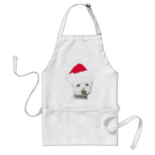 Tablier Chien mignon de Westie de Noël