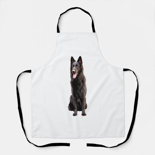 Tablier Chien noir berger allemand (Recto)