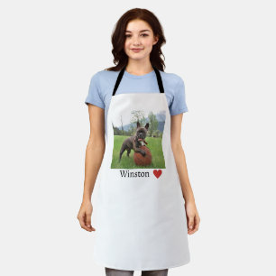 Tablier Chien photo et nom Femme French Bulldog