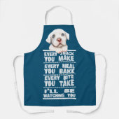 Tablier Chien Pitbull Blanc Chaque Snack Que Vous Faites (Recto)