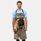 Tablier chien, pug, mops Ensemble de serviettes de bain, e (Porté)