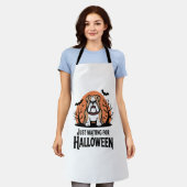 Tablier Chien qui attend juste Halloween (Porté)