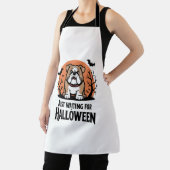 Tablier Chien qui attend juste Halloween (Insitu)