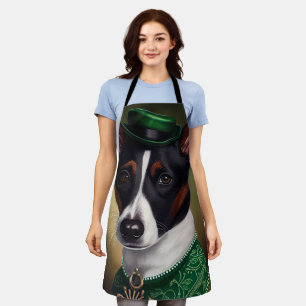 Tablier Chien Rat Terrier en robe de la Saint-Patrick