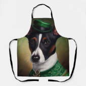Tablier Chien Rat Terrier en robe de la Saint-Patrick (Recto)