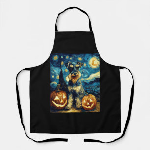 Tablier Chien Schnauzer Miniature Mignon Halloween Jack O