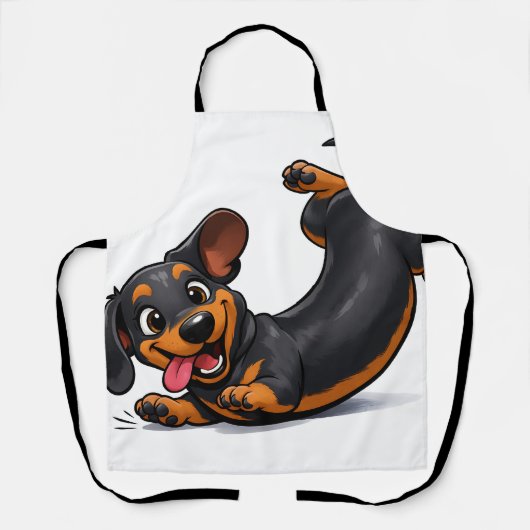 Tablier Chien teckel joueur (Recto)
