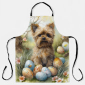 Tablier Chien Yorkipoo Avec Oeufs De Pâques Vacances (Recto)