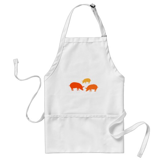Tablier Chiens à la recherche de nourriture (orange) (Devant)