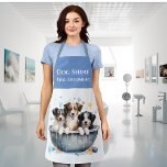 Tablier Chiens dans Tub Services pour animaux Grooming<br><div class="desc">Cette conception peut être personnalisée en choisissant l'option personnaliser pour ajouter du texte ou apporter d'autres modifications. Si ce produit a la possibilité de transférer la conception à un autre article, s'il vous plaît assurez-vous d'ajuster la conception pour s'adapter si nécessaire. Contactez-moi à colorflowcreations@gmail.com si vous souhaitez avoir cette conception...</div>