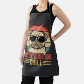 Tablier Chiens de café et Pug Rétro Chill (Insitu)
