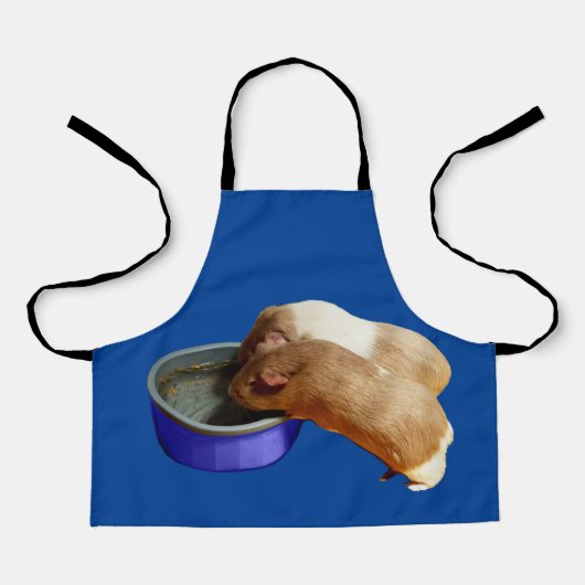 Tablier Chiens De Guinée Brown Et Blancs, Papier Plein Imp (Recto)