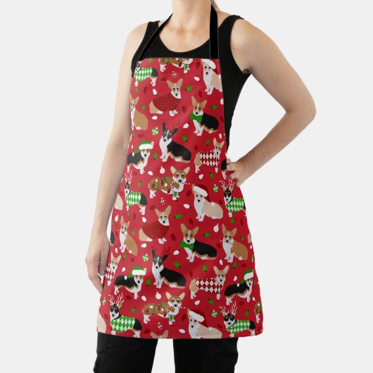Tablier Chiens de Noël Corgi (Insitu)