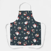Tablier Chiens de père Noël (Recto)