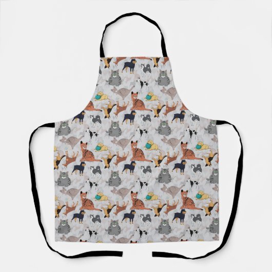 Tablier Chiens Et Chats Cutes Design Motif (Recto)