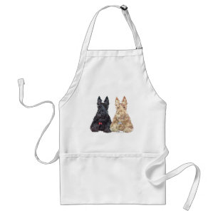 Tablier Chiens Scottie Wheatens et Noirs