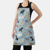 Tablier Chihuahua Bones and Paws Blue Apron (Insitu)