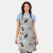 Tablier Chihuahua Bones and Paws Gray Apron (Porté)