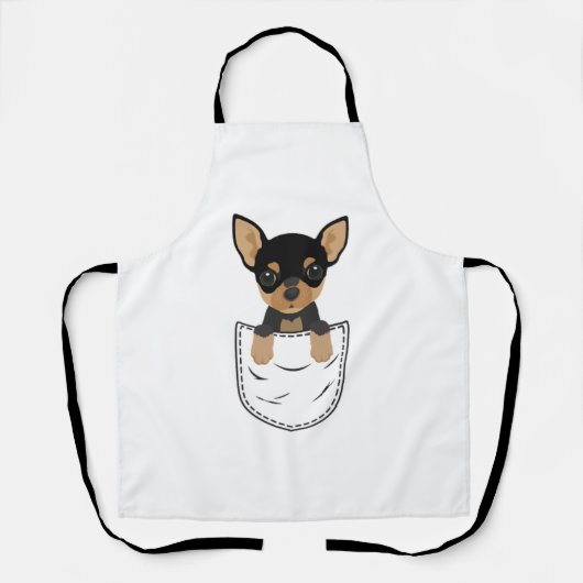 Tablier Chihuahua Chien à poche (Recto)