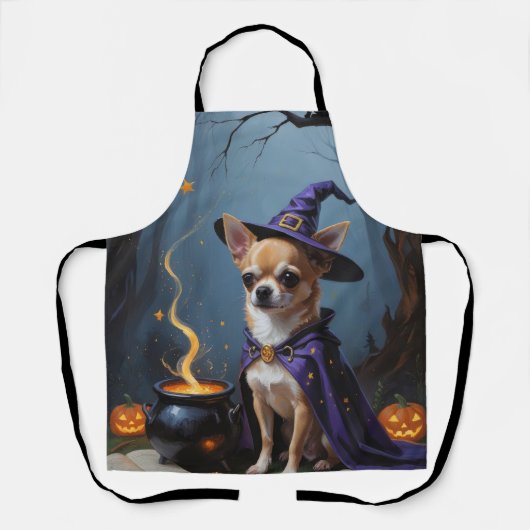Tablier Chihuahua Chien Whimsical Halloween Peinture