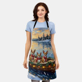 Tablier Chihuahua Christmas Boat Holiday (Porté)