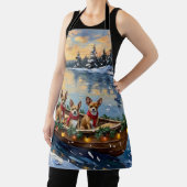 Tablier Chihuahua Christmas Boat Holiday (Insitu)