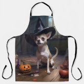 Tablier Chihuahua Citrouilles Halloween effrayant (Recto)