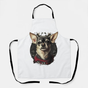 Tablier Chihuahua Joyeux Noël X-Mas Tree Cute