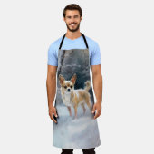 Tablier Chihuahua Laisser neiger Noël (Porté)