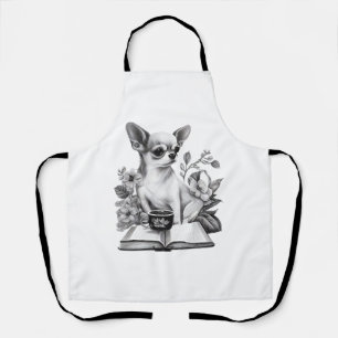 Tablier Chihuahua Livre Café Lecture Thé
