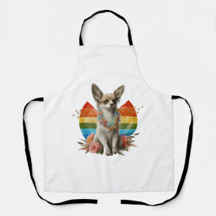 Tablier Chihuahua mignon chien de belles fleurs fille