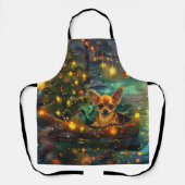 Tablier Chihuahua Noël Festive Voyage (Recto)