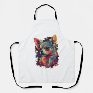 Tablier Chihuahua Peinture Abstraite Couleur Chien Mign