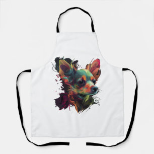 Tablier Chihuahua peinture Abstraite couleur mignonne chie