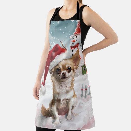 Tablier Chihuahua Winter Wonderland Christmas Joy (Insitu)