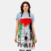 Tablier Children of Gaza Painting Palestine Flag  (Porté)