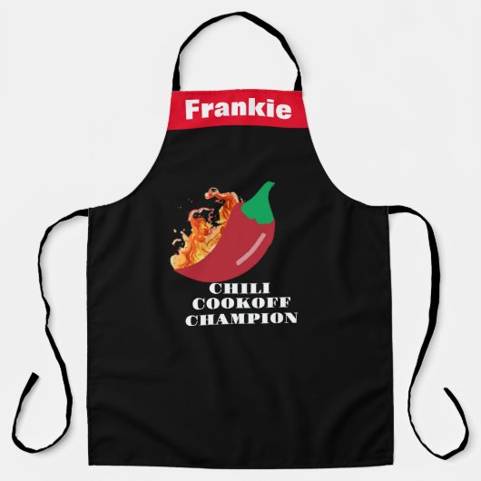 Tablier Chili Cookoff Champion Apron - Flamme sur mesure c (Recto)