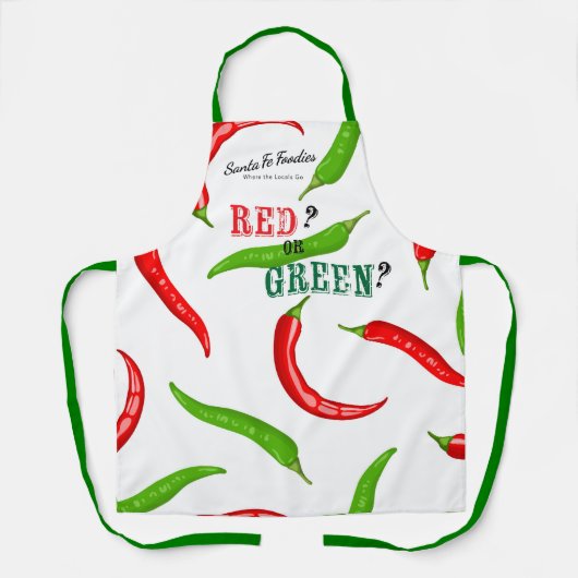 Tablier chili rouge ou vert (Recto)