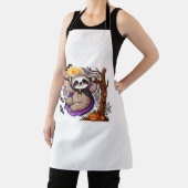 Tablier Chill Thrills Halloween Sloth T-Shirt surdimension (Insitu)