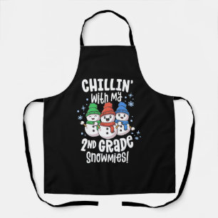 Tablier Chillin avec mes neiges Chemise 2e année Enseignan