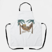 Tablier Chillin' Sloth dans un hamac T-shirt surdimensionn (Recto)