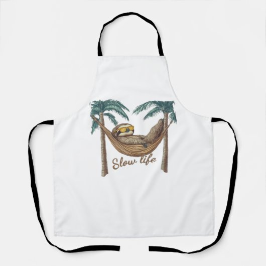 Tablier Chillin' Sloth dans un hamac T-shirt surdimensionn (Recto)