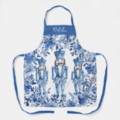 Tablier Chinoiserie Bleu Blanc Floral Casse-Noisettes Sold (Recto)