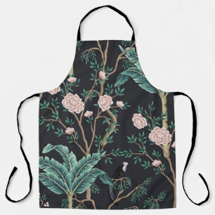 Tablier Chinoiserie Oiseaux exotiques : Mur de bananier Vi