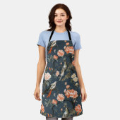 Tablier Chinoiserie sur Denim Blue (Porté)