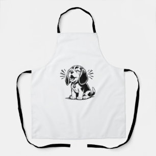 Tablier chiot beagle adorable, Amoureux des animaux de fam